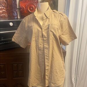 Men's Short Sleeve Utility Shirt - Tan